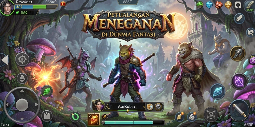 Screenshot utama dari gameplay 666F yang menampilkan aksi petualangan seru.