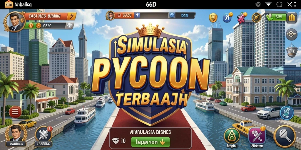 Tampilan gameplay 66D dengan elemen strategi bisnis yang menarik.
