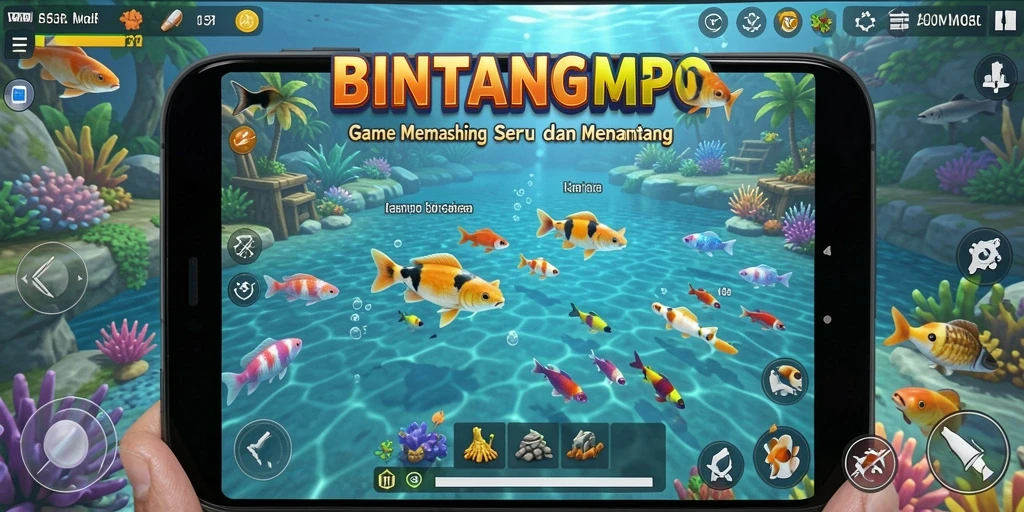 Screenshot gameplay BINTANGMPO menampilkan suasana memancing yang seru dan menantang.