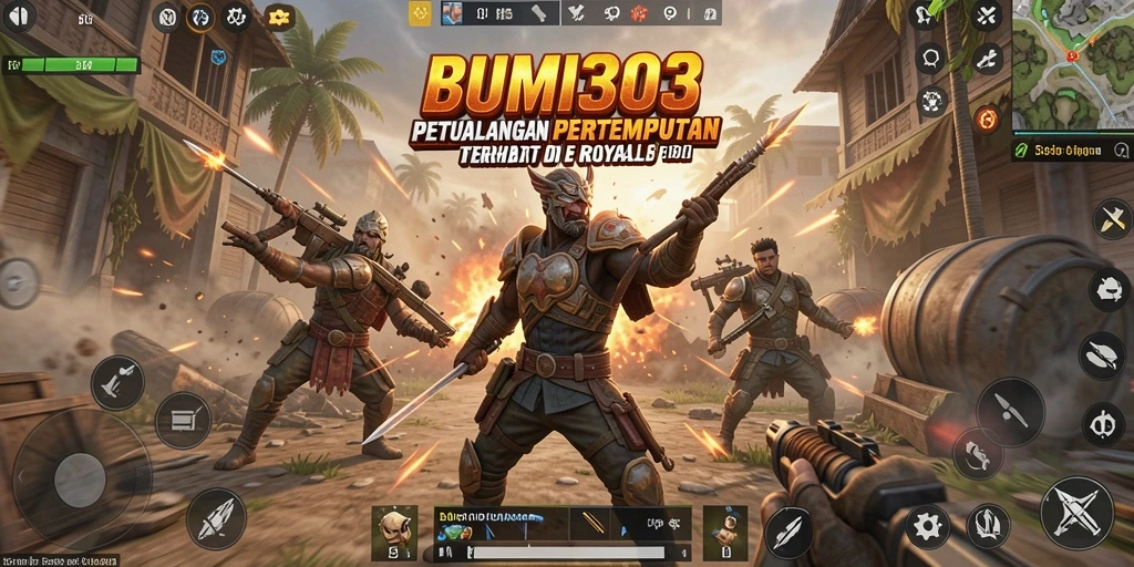 Gameplay seru dan strategi mendalam di BUMI303 Battle Royale.