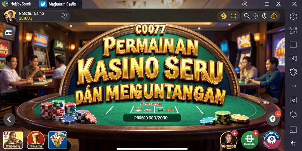 Screenshot utama C0077 menampilkan gameplay mendebarkan dari permainan Kasino.