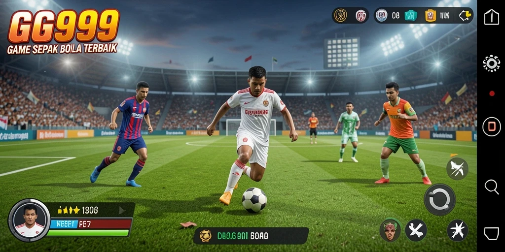Tampilan gameplay GG999 yang mendebarkan dalam dunia sepak bola.