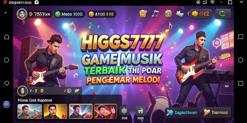 Screenshot gameplay HIGGS777 menampilkan pemain yang sedang menikmati musik.