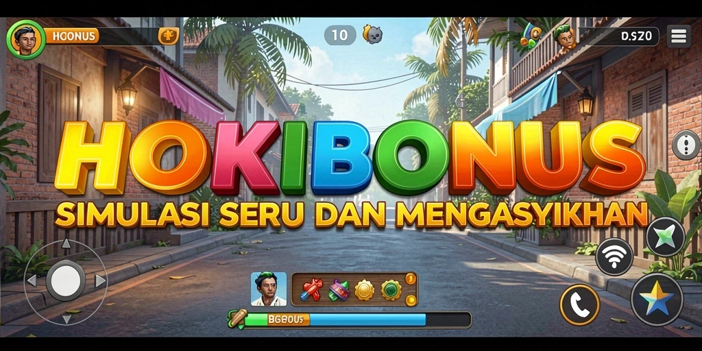 Tampilan gameplay HOKIBONUS dengan interaksi menarik di dunia simulasi.