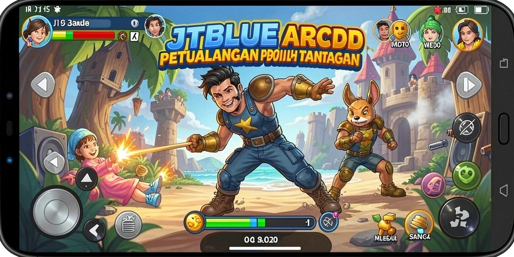 Tampilan gameplay seru dan menantang dalam JTBLUE.