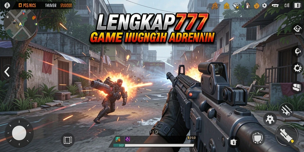 Screenshot LENGKAP777 menunjukkan aksi tempur mendebarkan di medan perang.