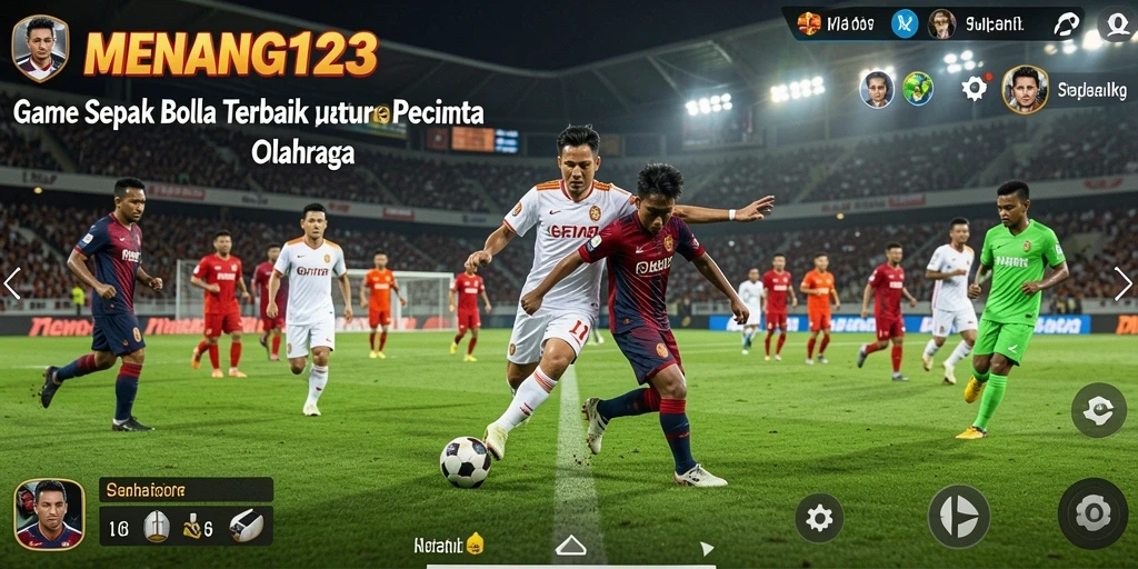 Tampilan gameplay MENANG123 yang menggugah semangat sepak bola.