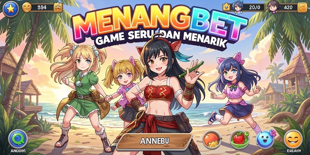 Gameplay seru MENANGBET dengan karakter anime yang menarik.