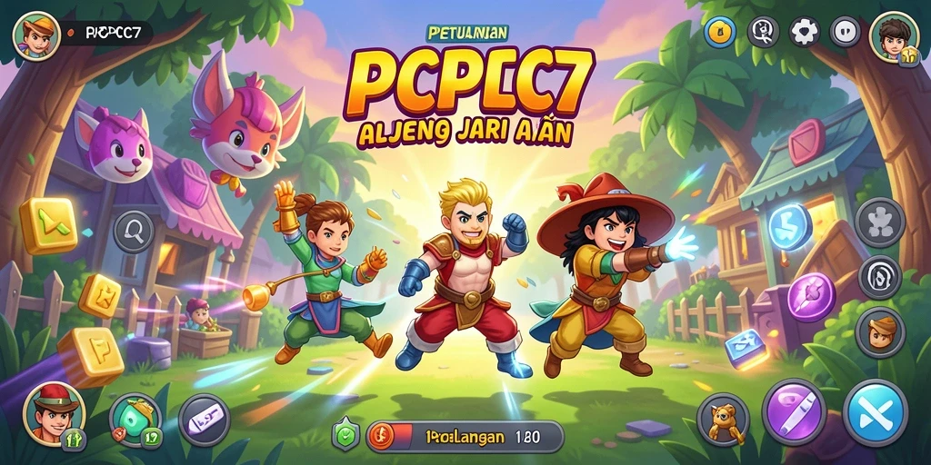 Screenshot gameplay PCPC7 yang menampilkan aksi seru dalam permainan Arcade.