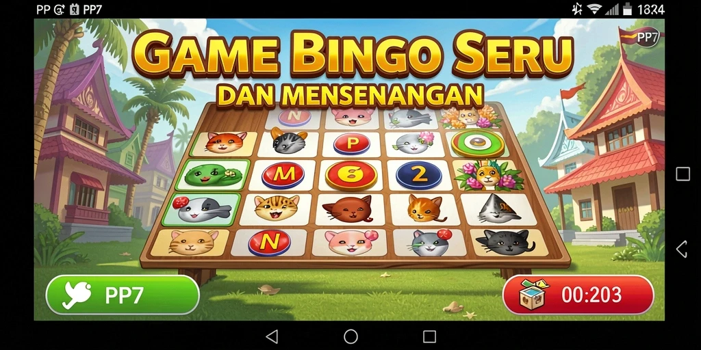 Tampilan gameplay Bingo yang menyenangkan dan interaktif.
