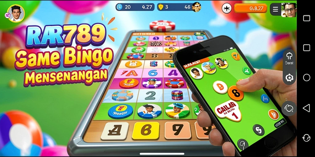Tangkapan layar gameplay RR789 yang menarik dengan kartu Bingo.
