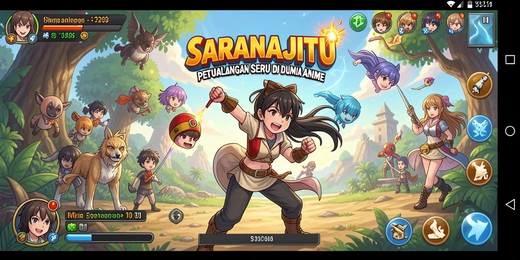 Tampilan menakjubkan dari gameplay <strong>SARANAJITU</strong> yang penuh aksi.