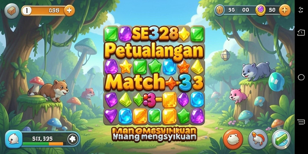 Screenshot gameplay SE328 yang seru dengan tantangan Match-3.