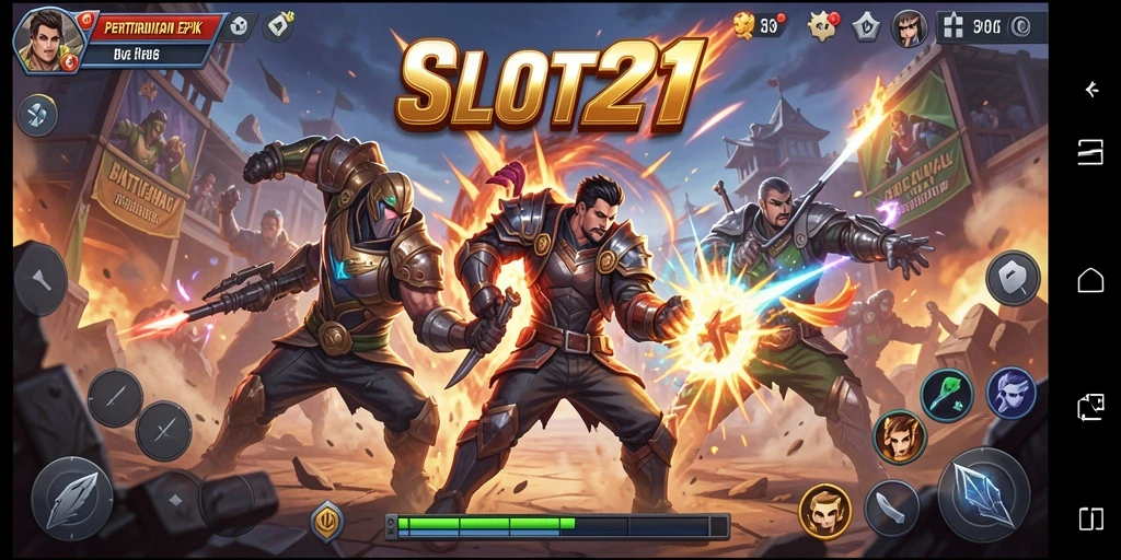 Tampak gameplay intens dalam pertempuran Battle Royale yang mendebarkan.