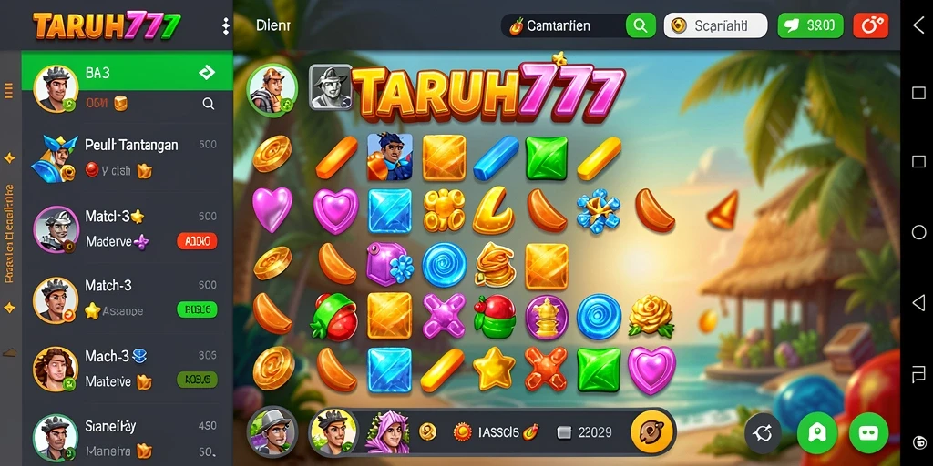 Tampilan gameplay TARUH777 yang seru dan penuh warna.