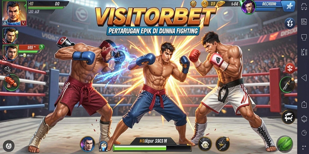 Skrinsut gameplay VISITORBET dengan pertarungan yang mendebarkan.